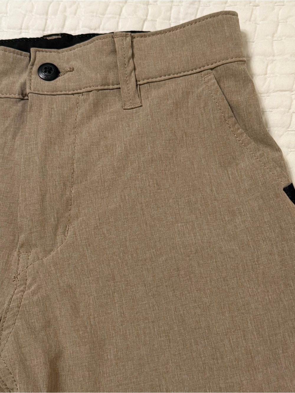 Quiksilver Boy’s Tan Flat Front Shorts - Picture 2 of 4